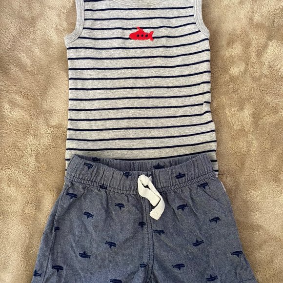 12 mos Carter's 3 Piece Summer Outfit - Picture 7 of 8